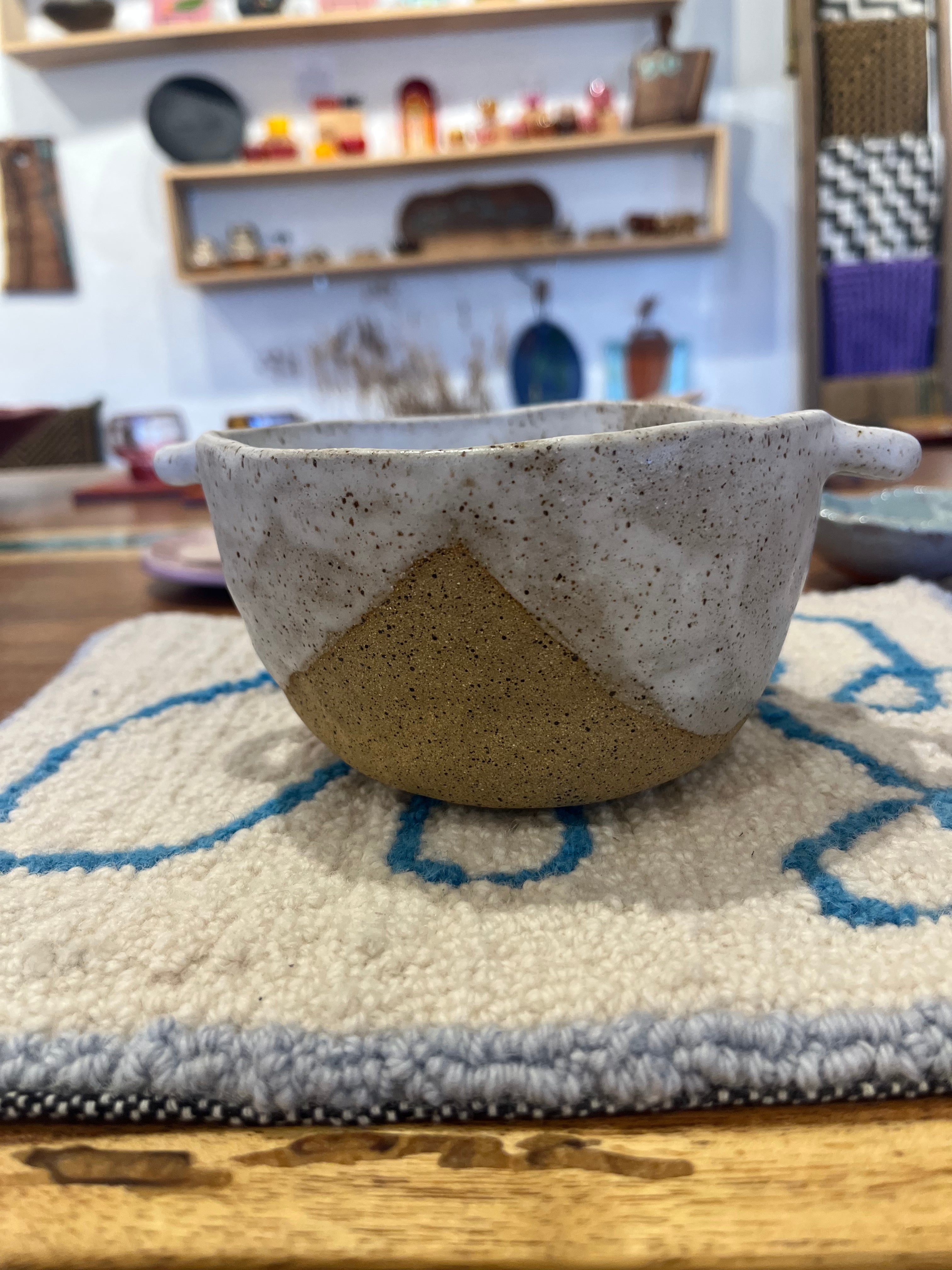 Off White Speckled - Ceramic Serving Bowl - Medium Size