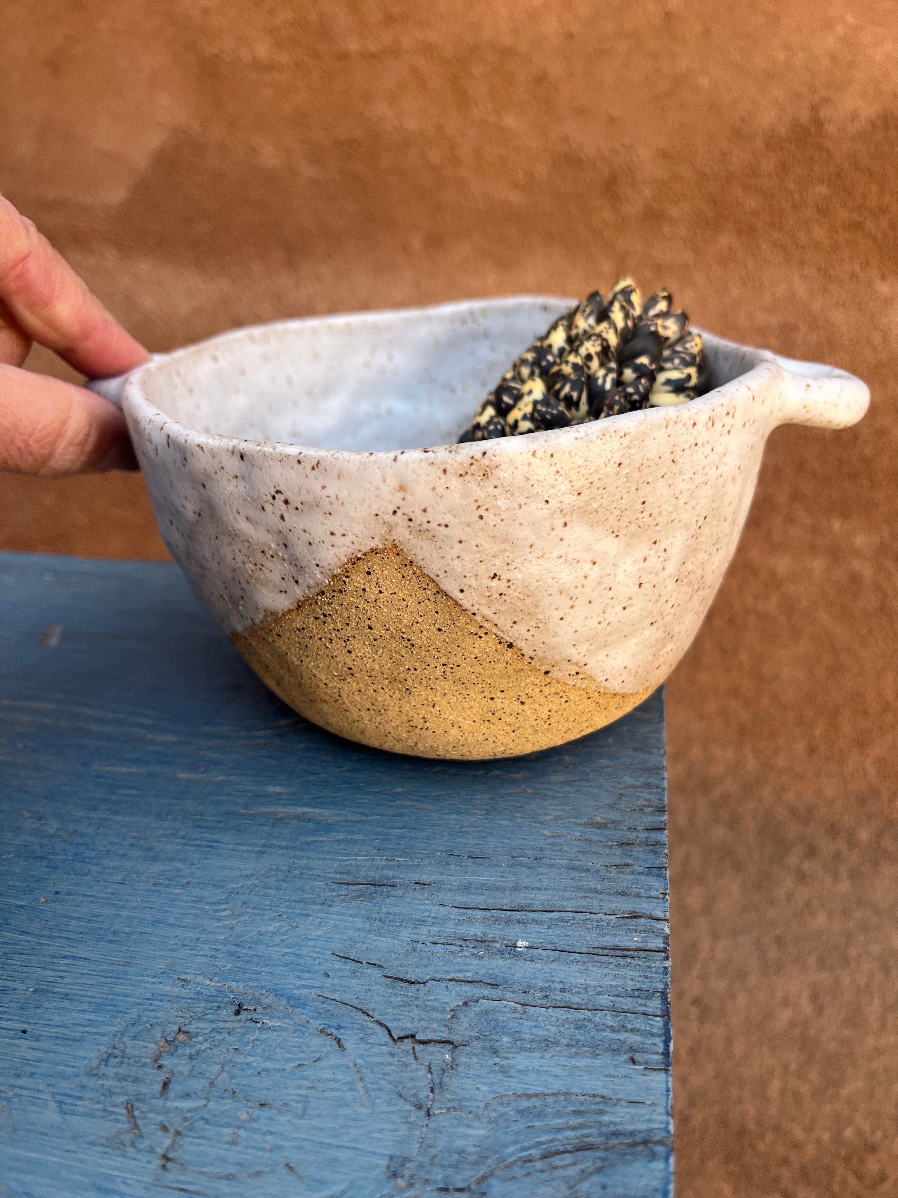 Off White Speckled - Ceramic Serving Bowl - Medium Size