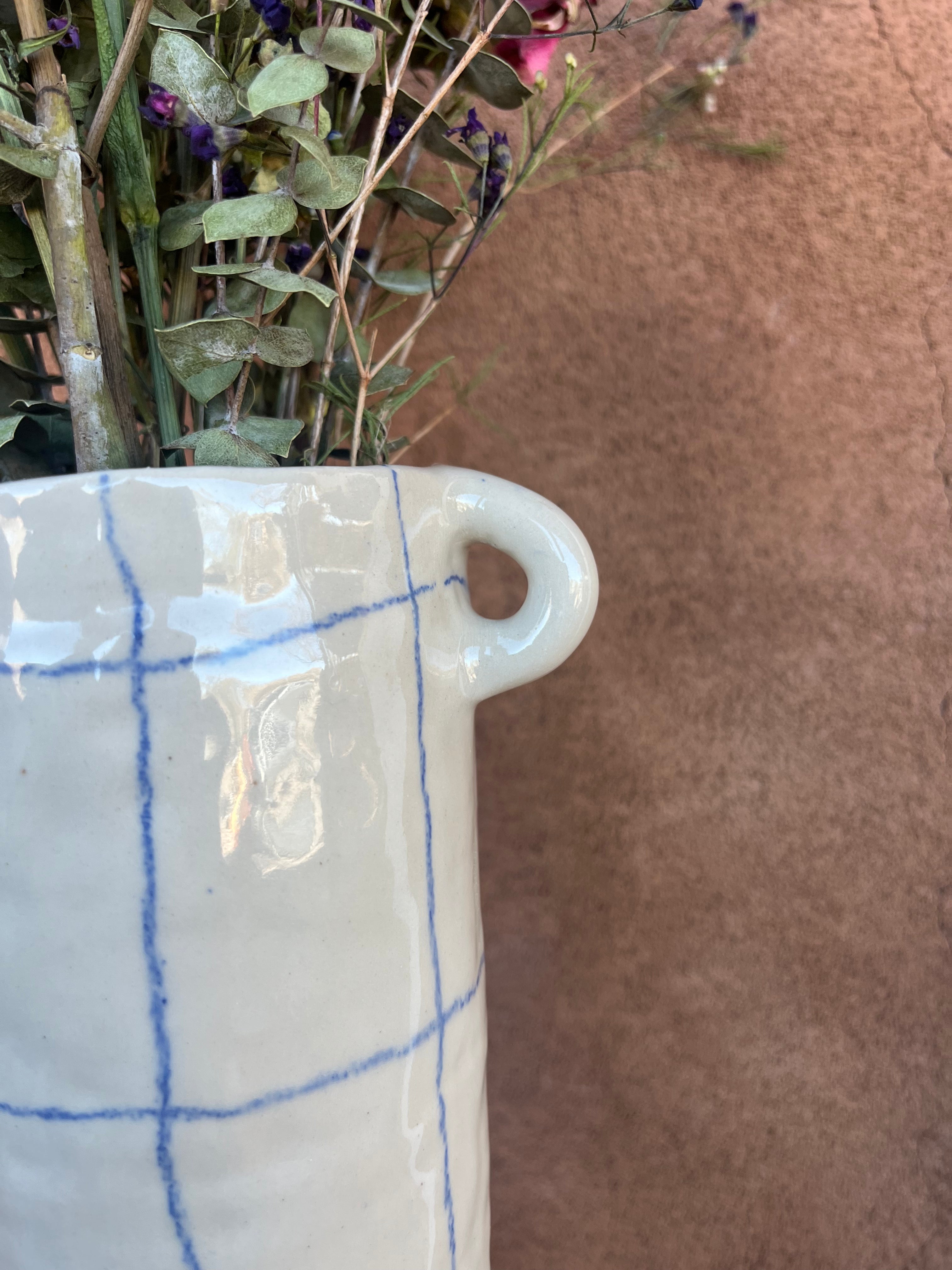 Blue Crayon - Stoneware Vase
