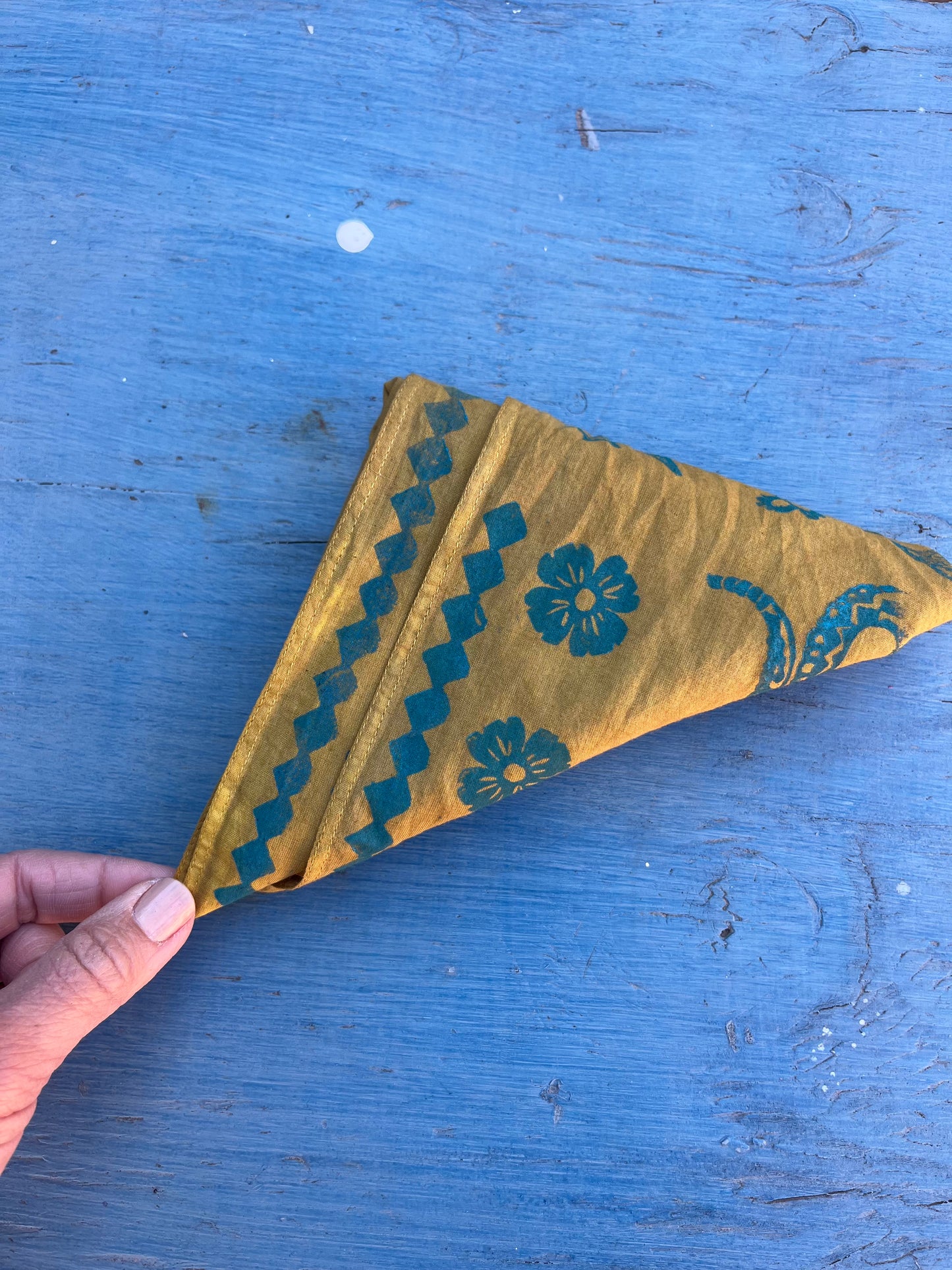 Hand-dyed bandana - yellow ~ New Mexico