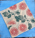 Hand-dyed bandana - brick ~ Oranges and vines
