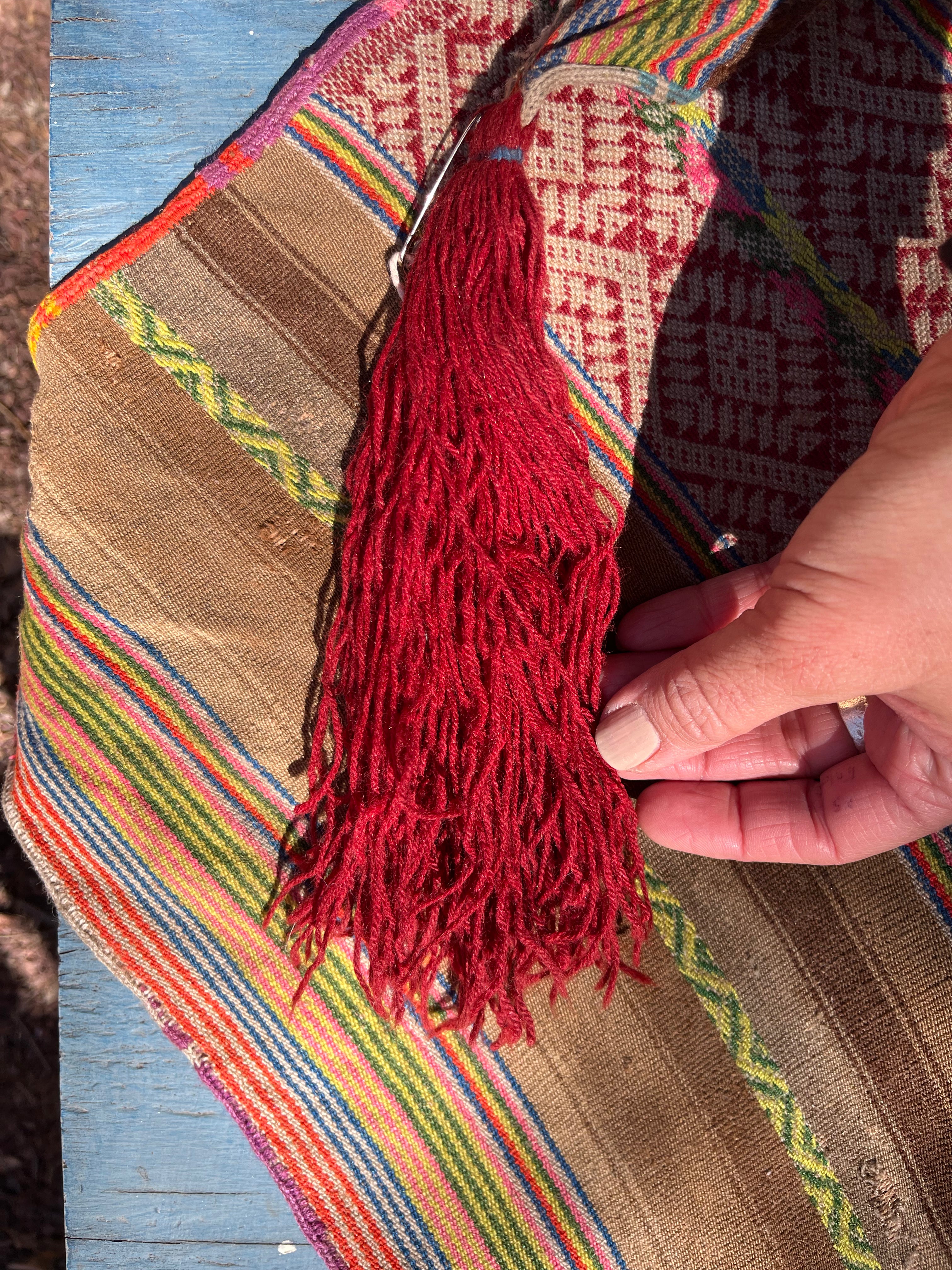 Cusco Peru ~ woven textile ~ with tassels