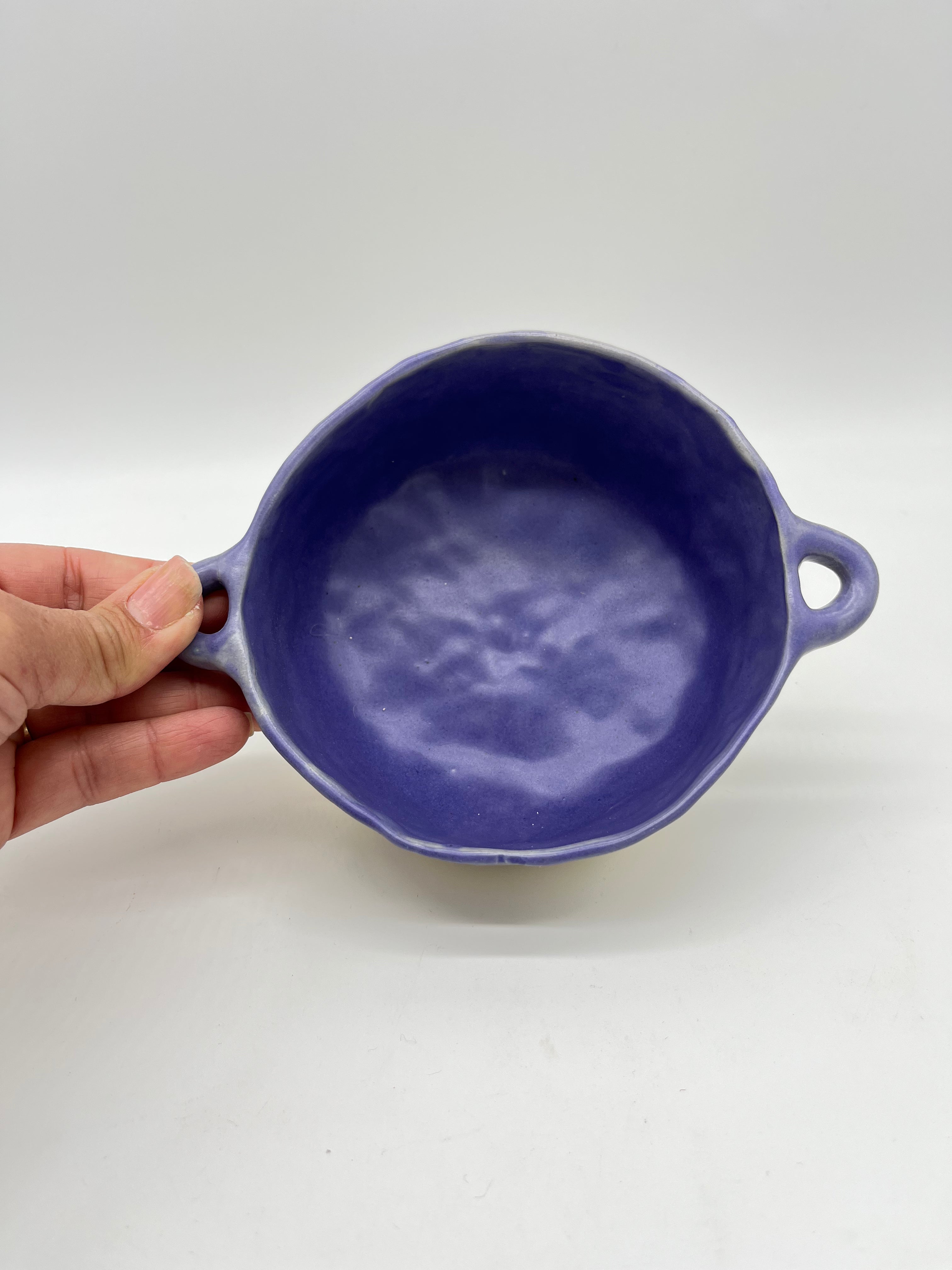 Blue & White - Ceramic Cereal Bowl with Handles