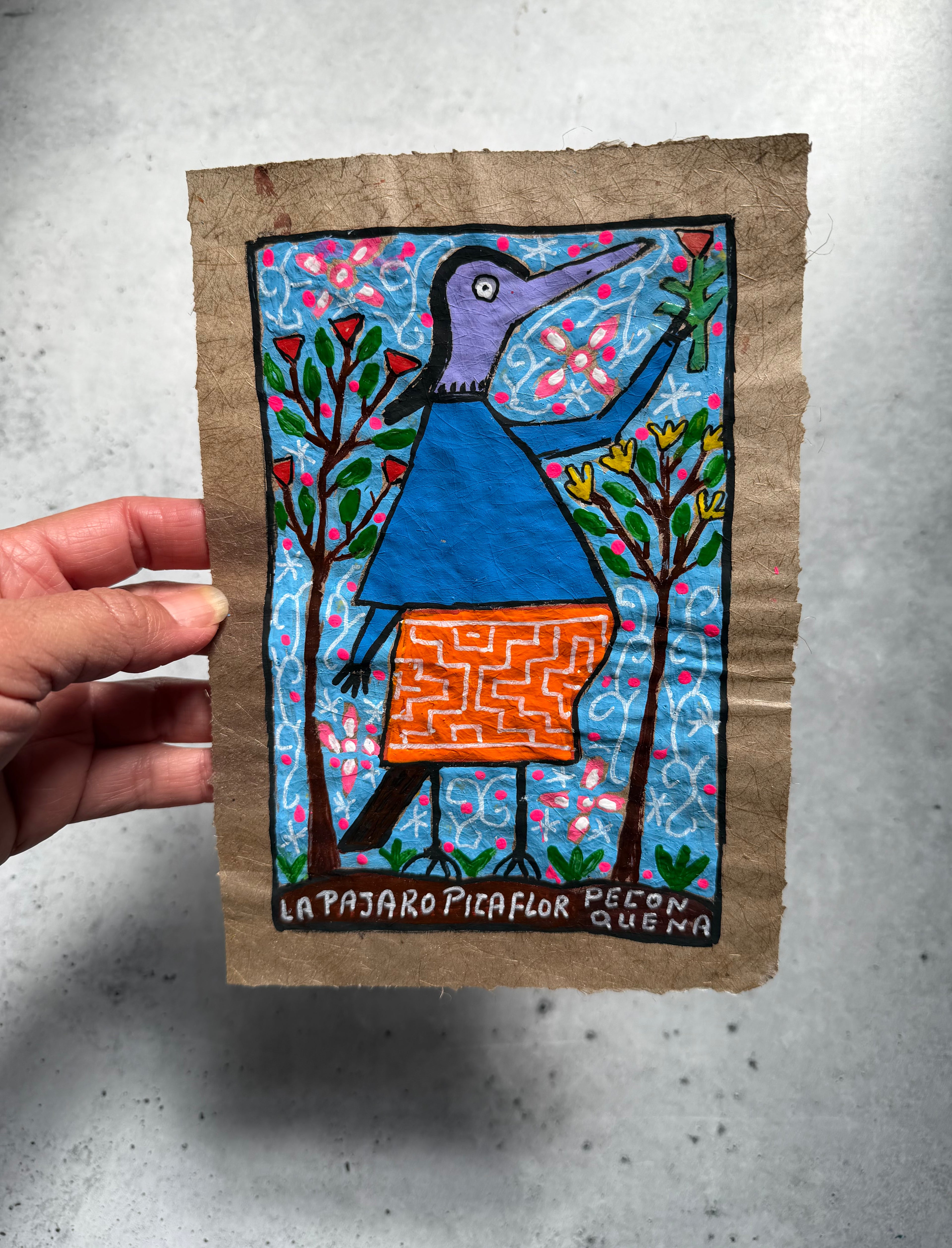 Painting by Lastenia Canayo - La Pajaro Picalor