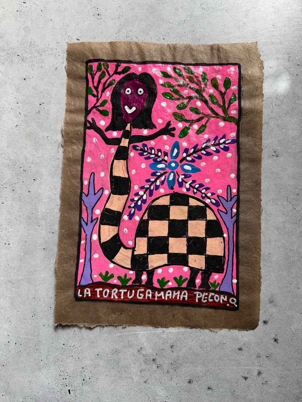 Painting by Lastenia Canayo - La Tortuga Mama