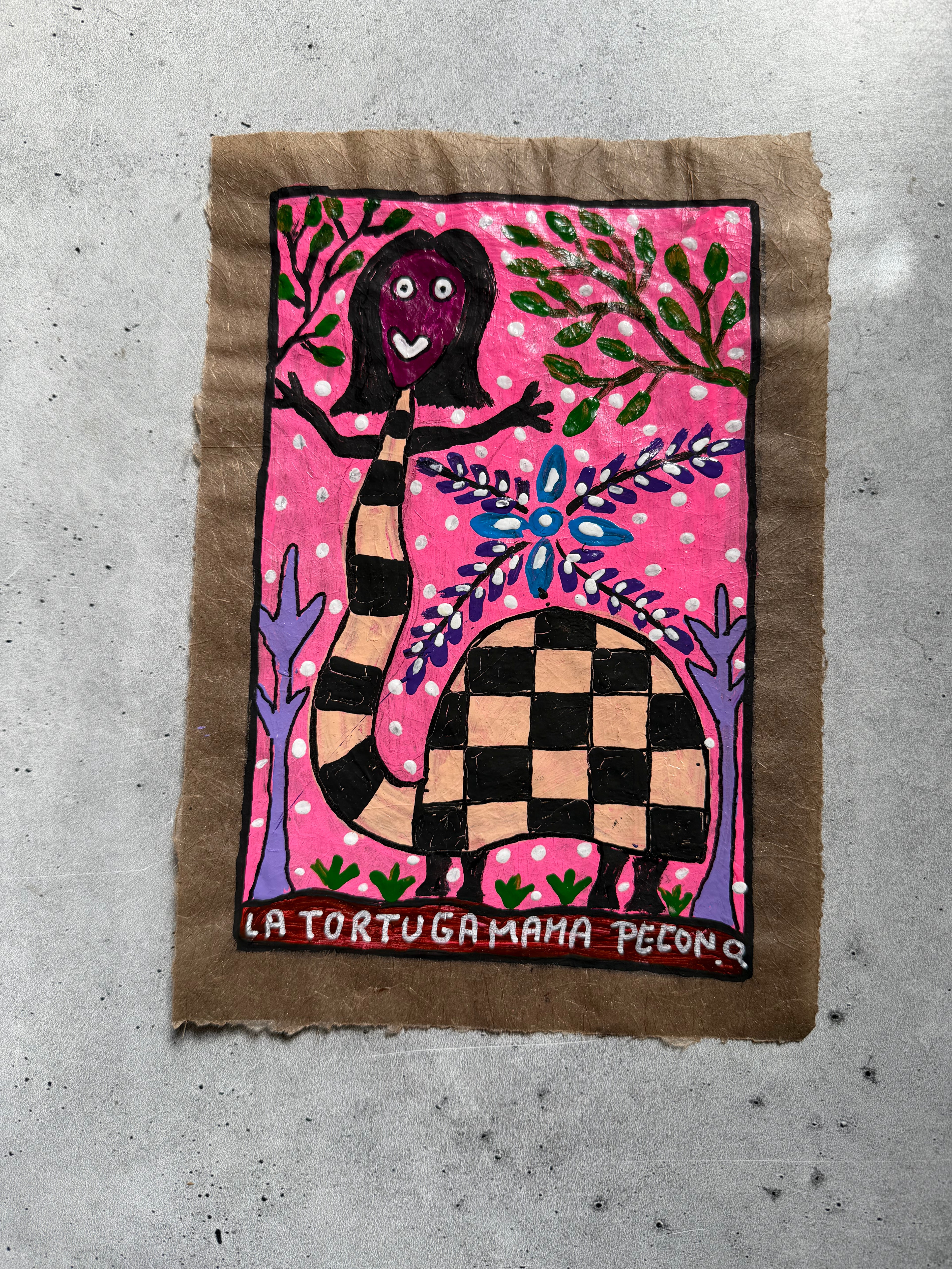 Painting by Lastenia Canayo - La Tortuga Mama