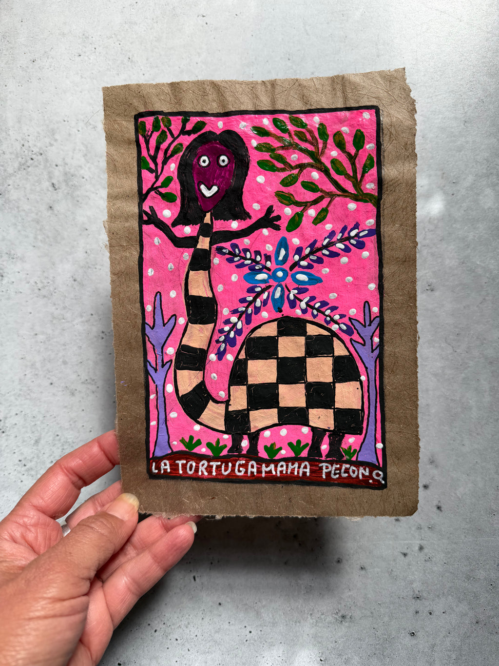 Painting by Lastenia Canayo - La Tortuga Mama