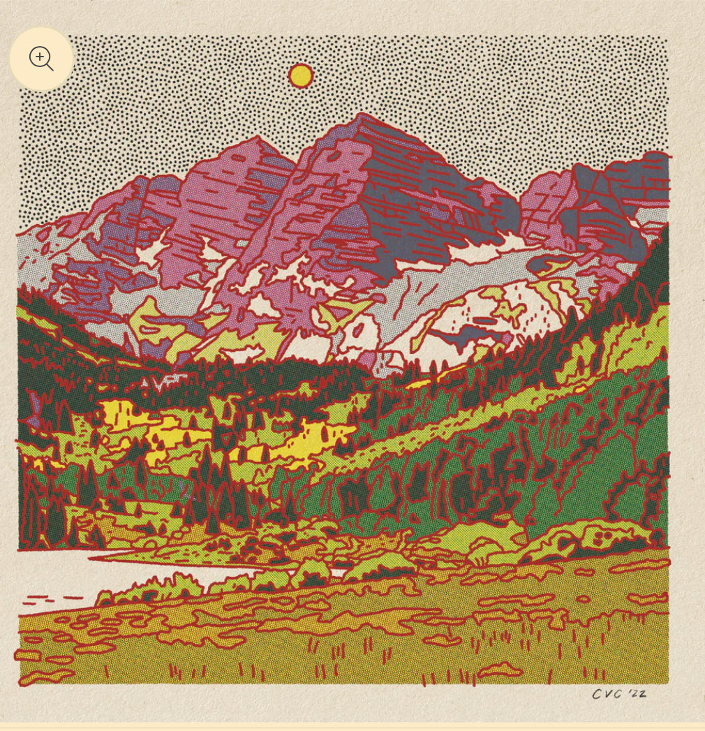 Desert Mountain #24 - The Maroon Bells - 12x 12 print