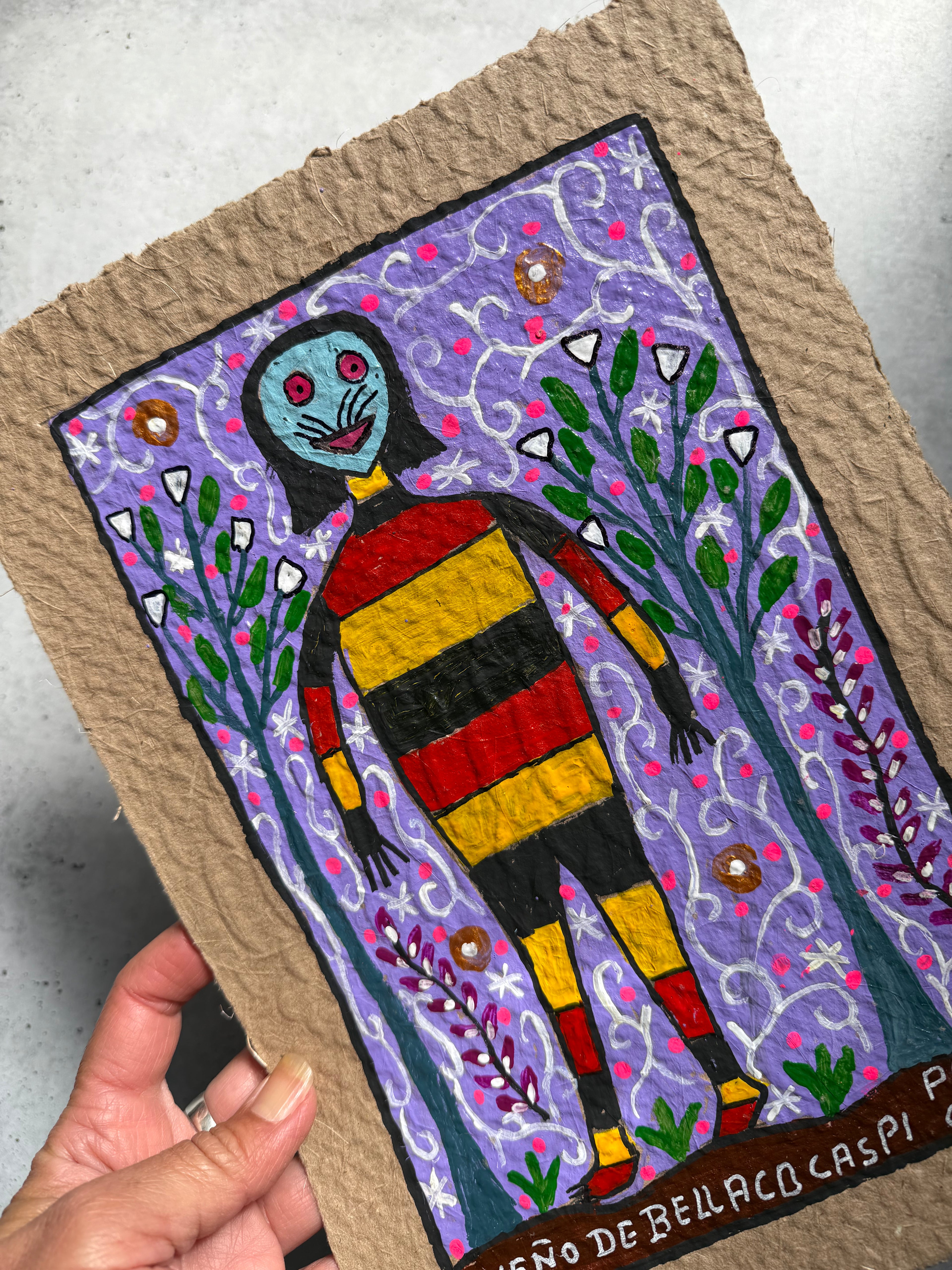 Painting by Lastenia Canayo - El Dueño de Bellaco Caspi