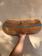 Cutting board with handle - Kingman turquoise