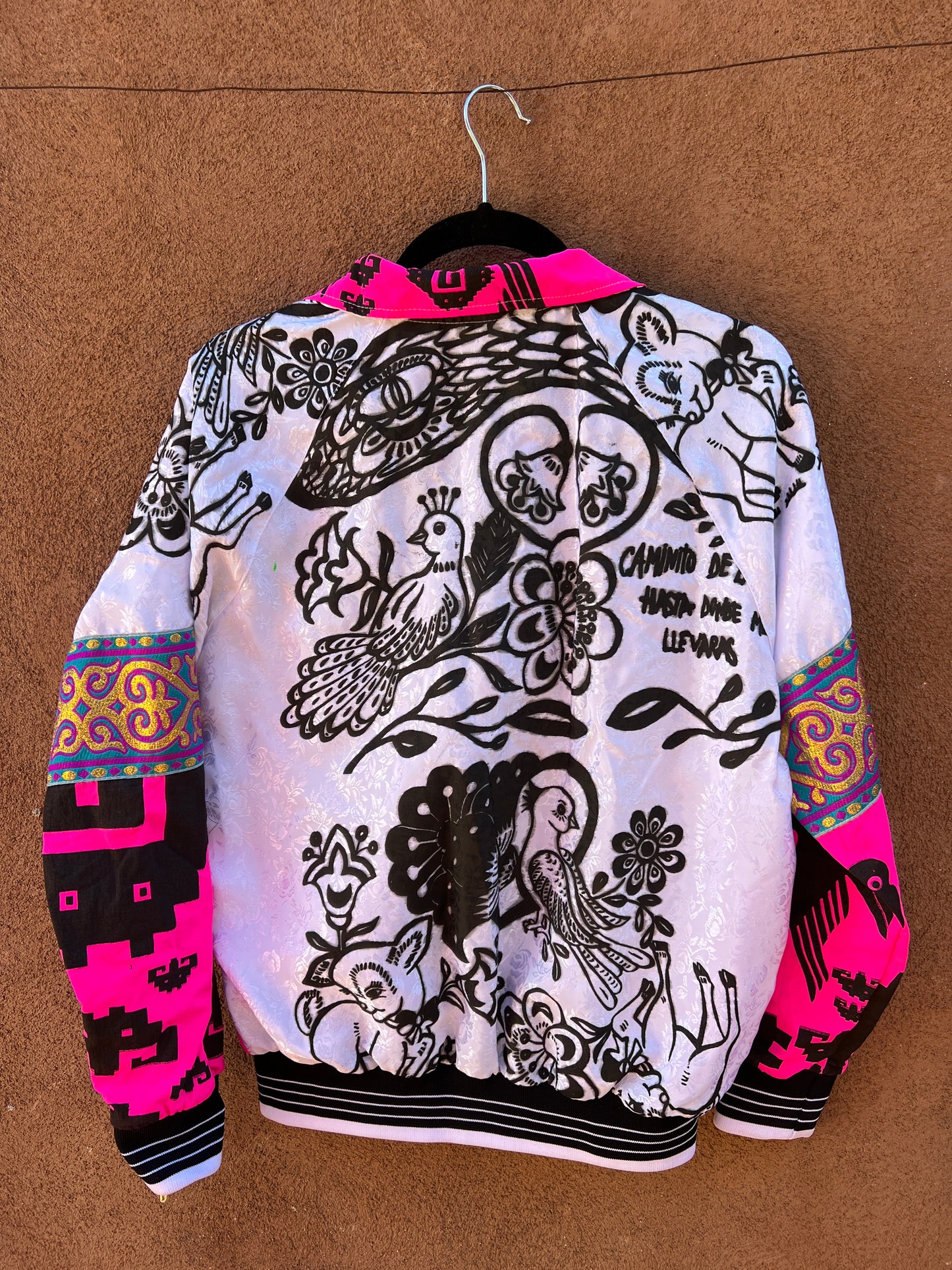 Upcycled Windbreaker ~ Screen Printed ~ Medium