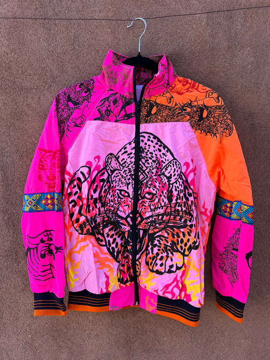 Upcycled Windbreaker ~ Screen Printed ~ Medium