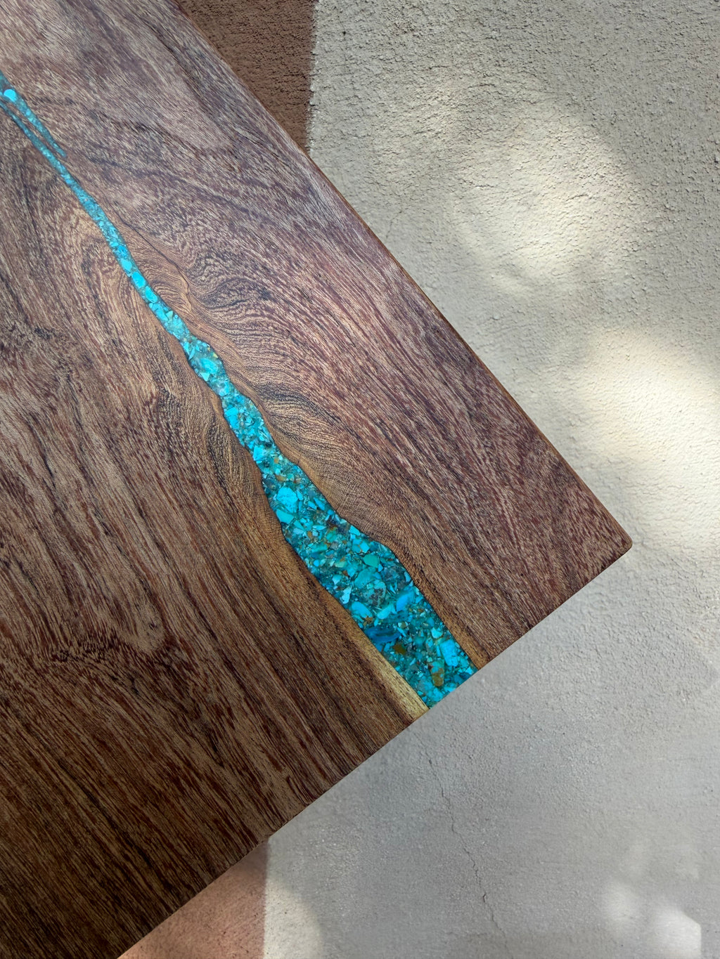 Cutting board with handle - Kingman turquoise