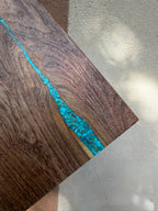 Cutting board with handle - Kingman turquoise