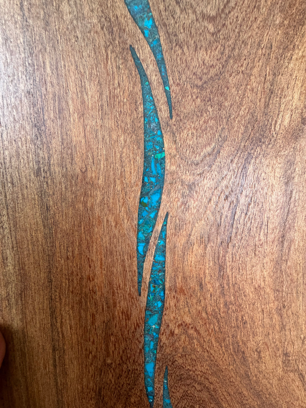 Cutting board with handle - Peruvian turquoise