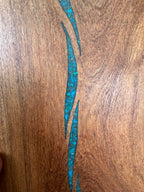 Cutting board with handle - Peruvian turquoise