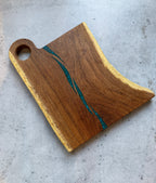 Cutting board with handle - Peruvian turquoise