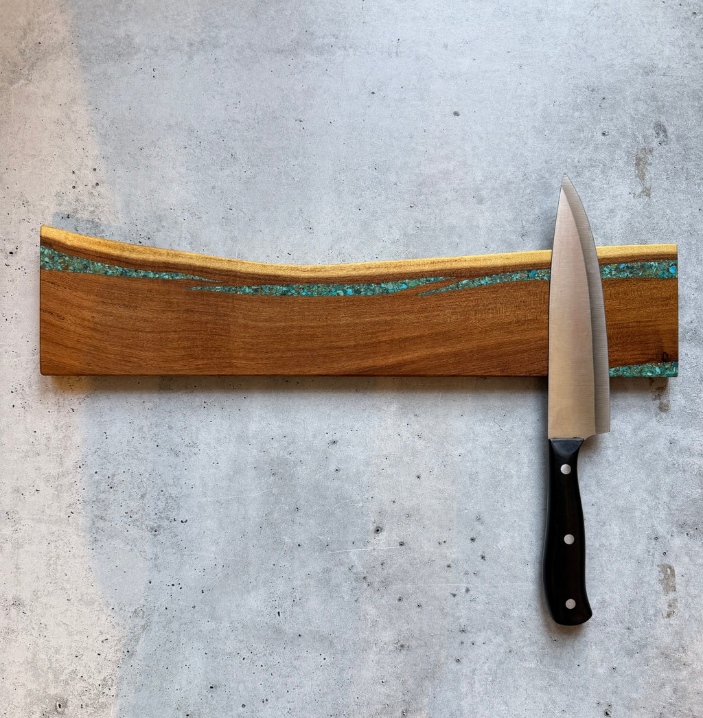 Magnetic Knife block ~ Kingman Turquoise