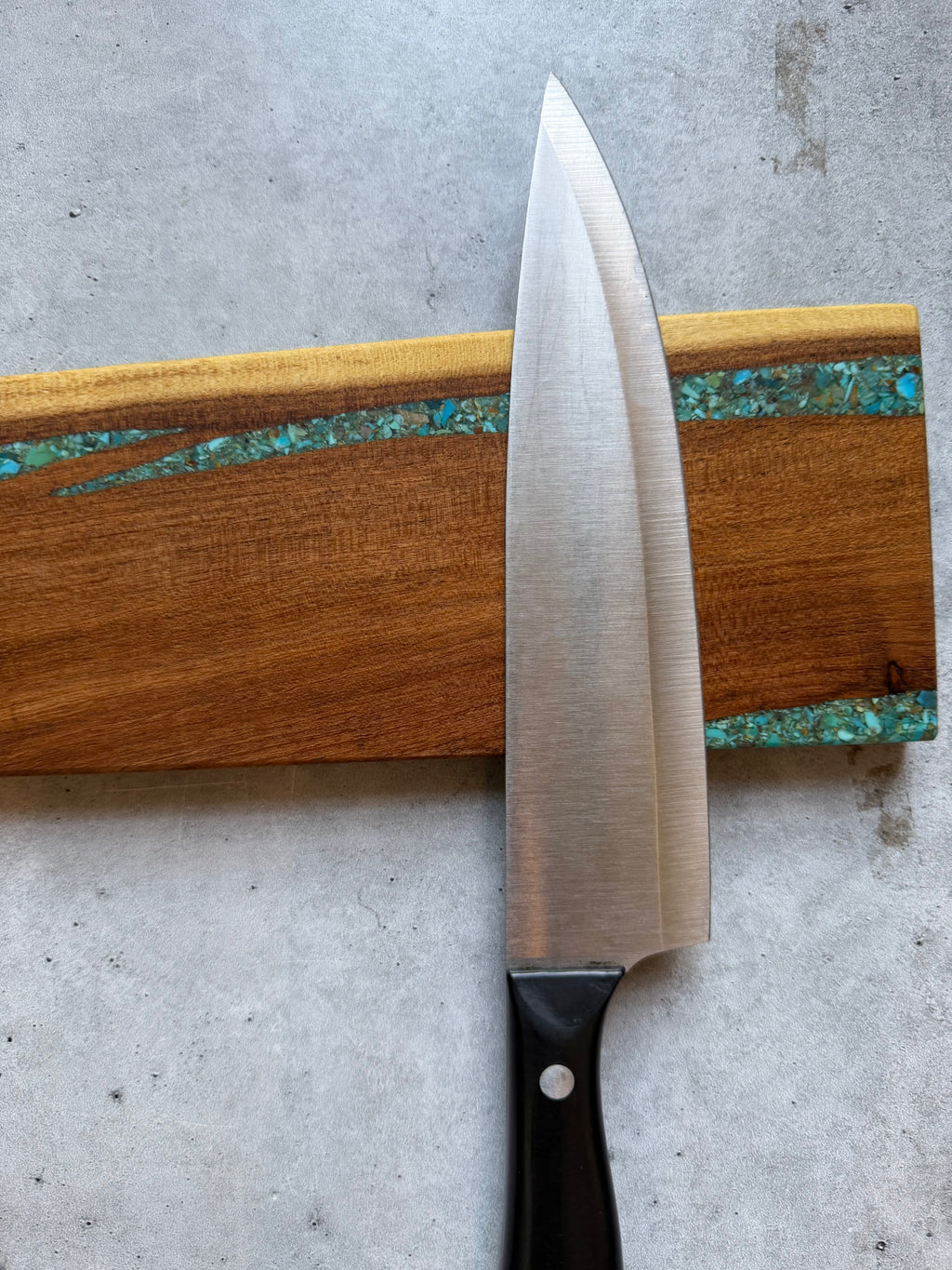 Magnetic Knife block ~ Kingman Turquoise