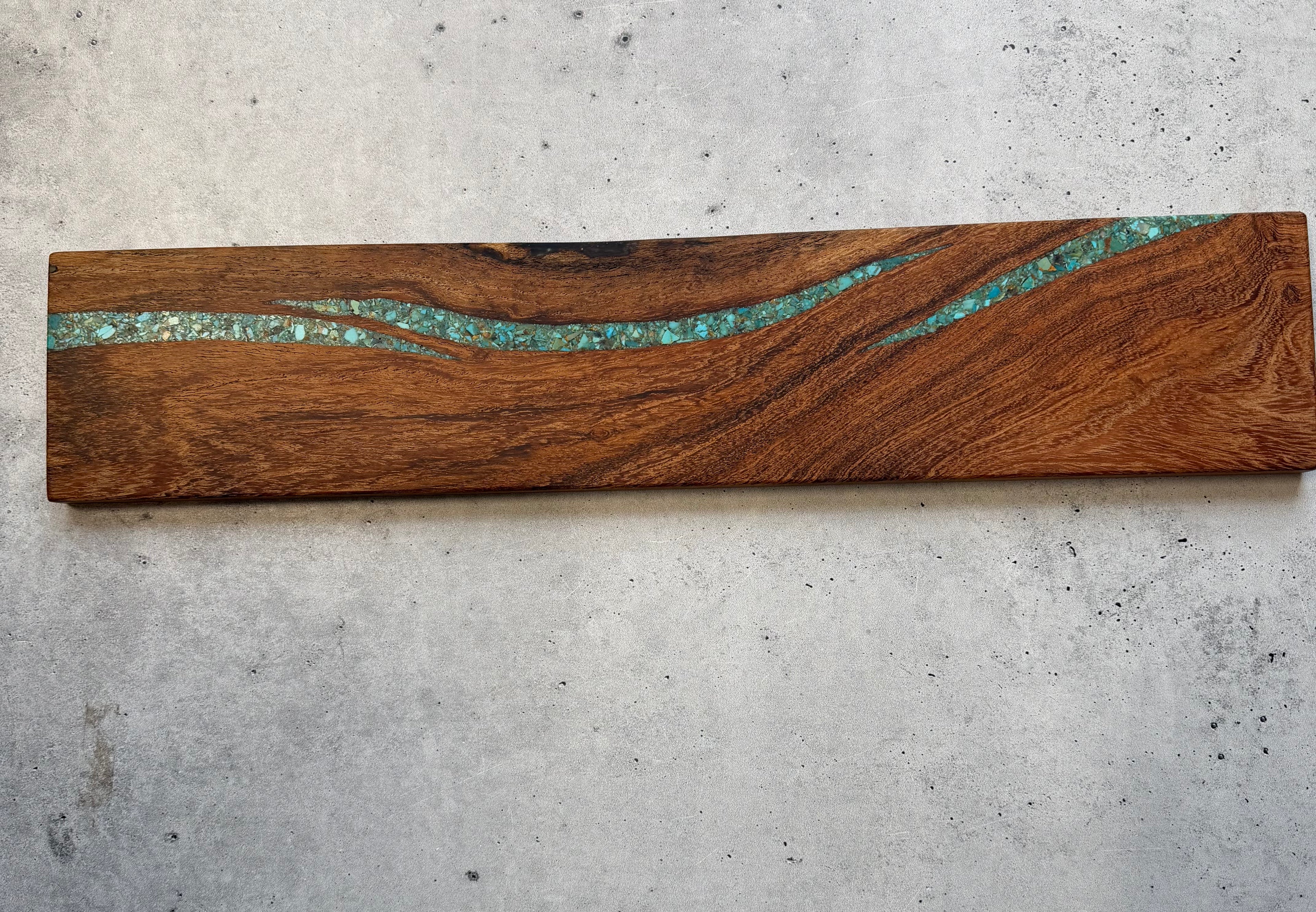 Magnetic Knife block ~ Kingman and peruvian turquoise