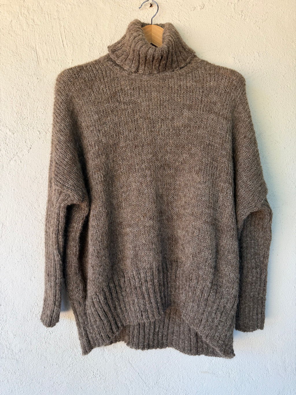 Cape Neck Sweater - Grey - Large