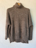 Cape Neck Sweater - Grey - Large