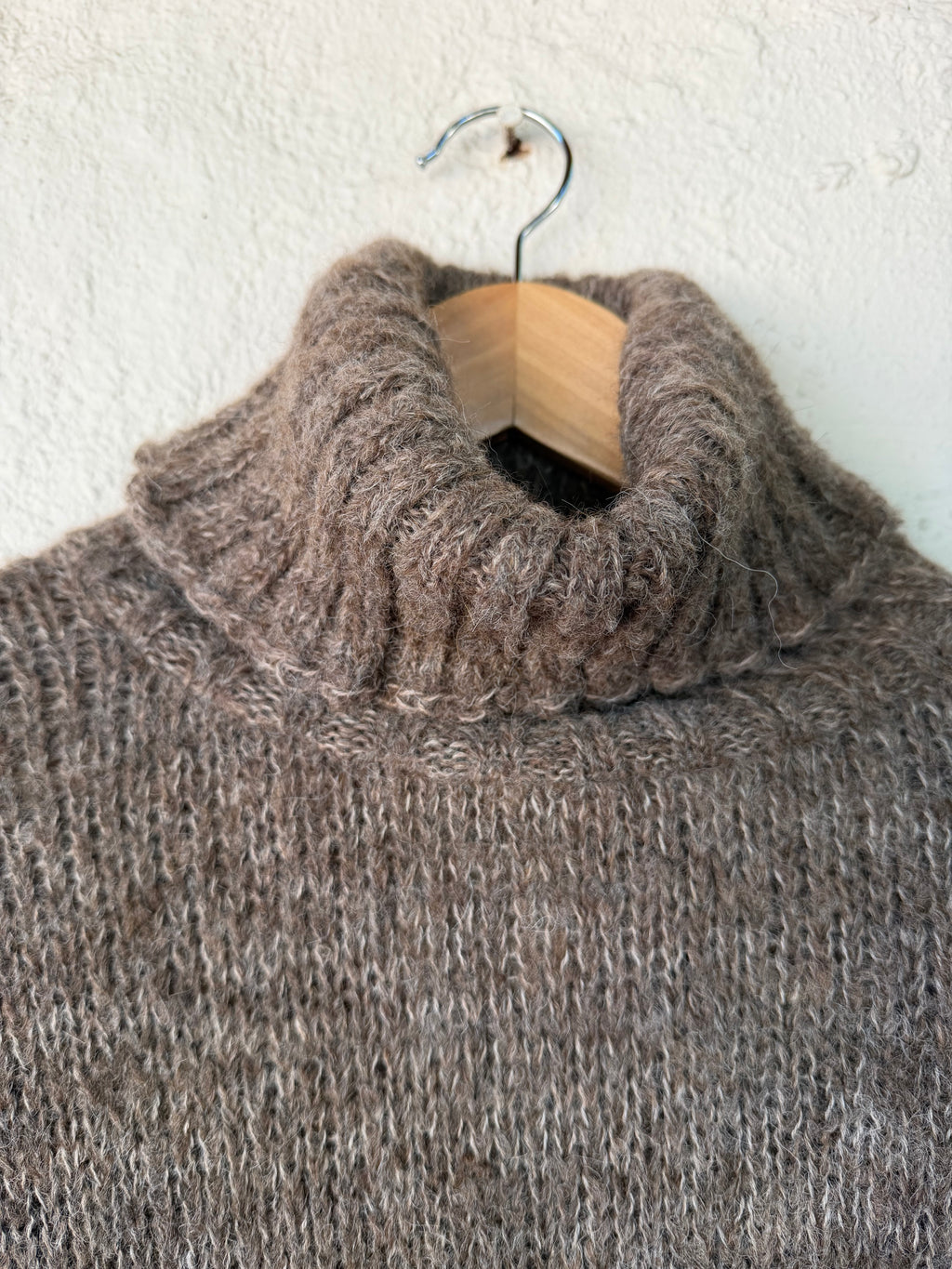 Cape Neck Sweater - Grey - Large