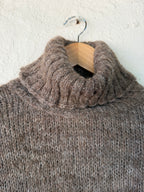 Cape Neck Sweater - Grey - Large