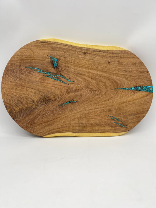 Cutting board with Kingman Turquoise