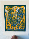 Gallito - Lino Print