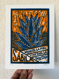 Sabila - Aloe - Lino Print