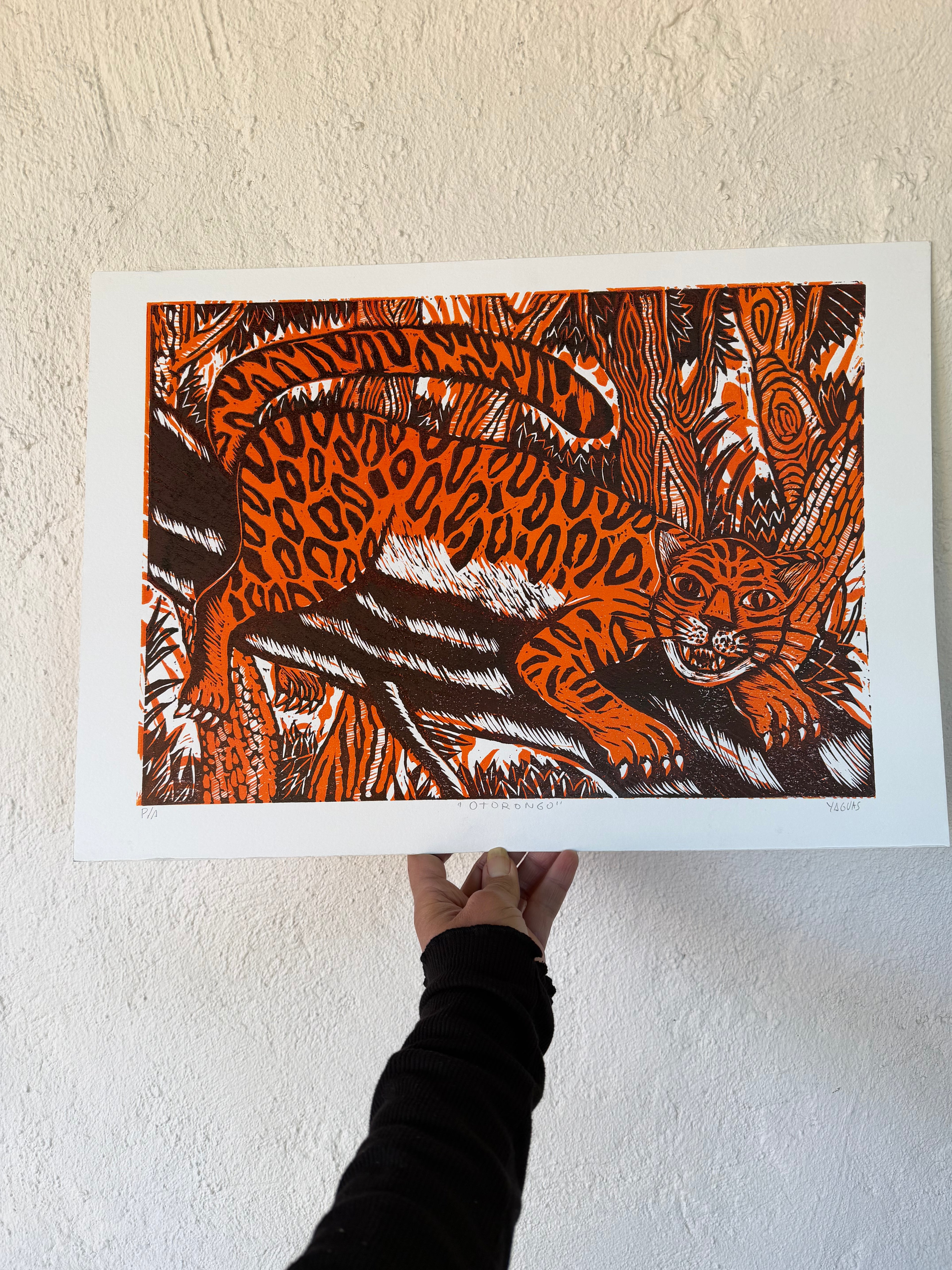 Otorongo - Lino Print