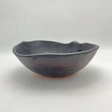 Load image into Gallery viewer, Serving Bowl - Black with colorful poppies
