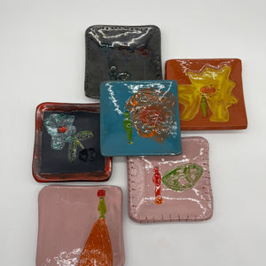 Small Square Appetizer Plates - Assorted colors