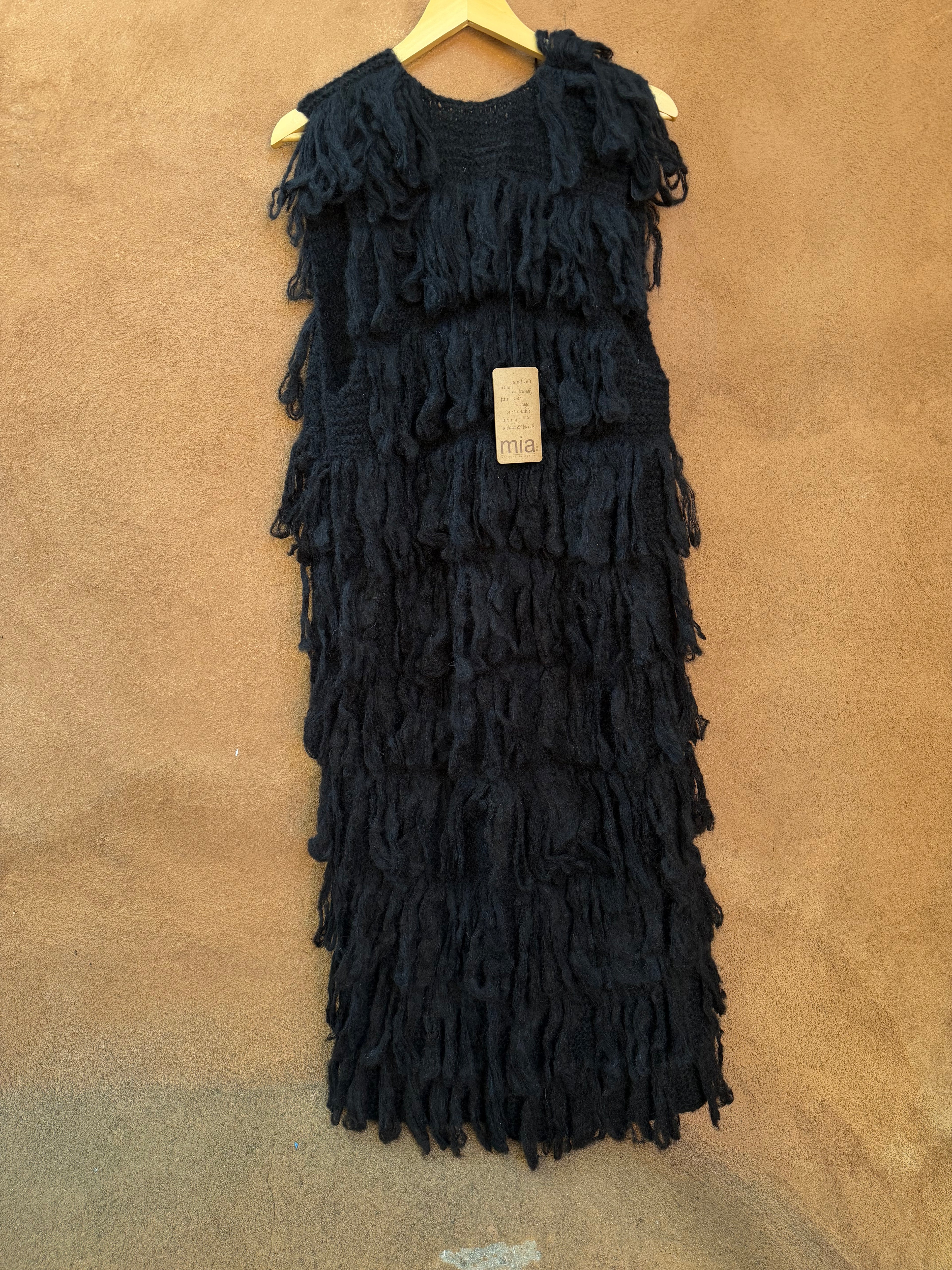 Fringe Vest - Black - One Size Fits Most