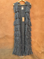 Fringe Vest - Grey - One Size Fits Most