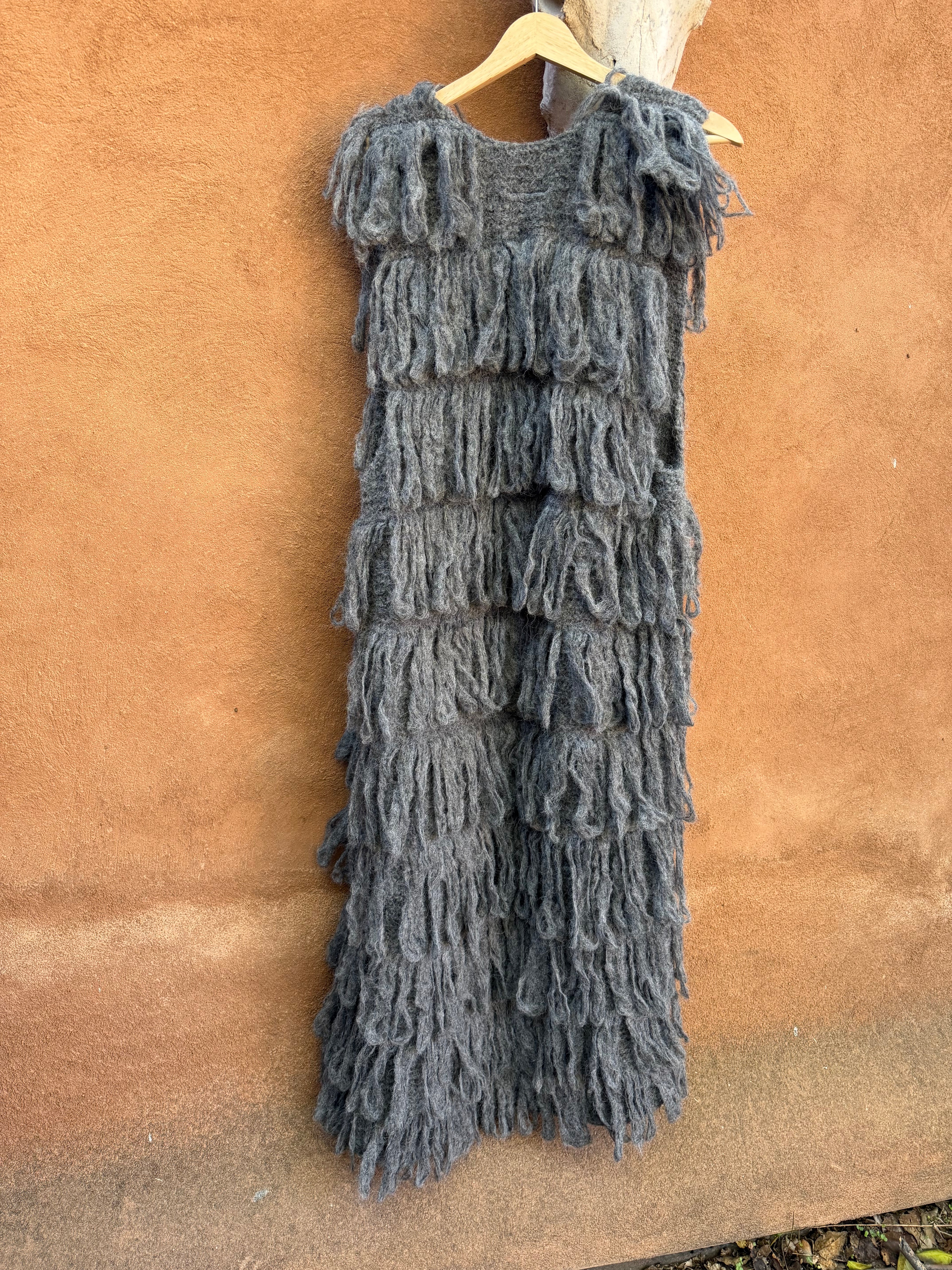 Fringe Vest - Grey - One Size Fits Most