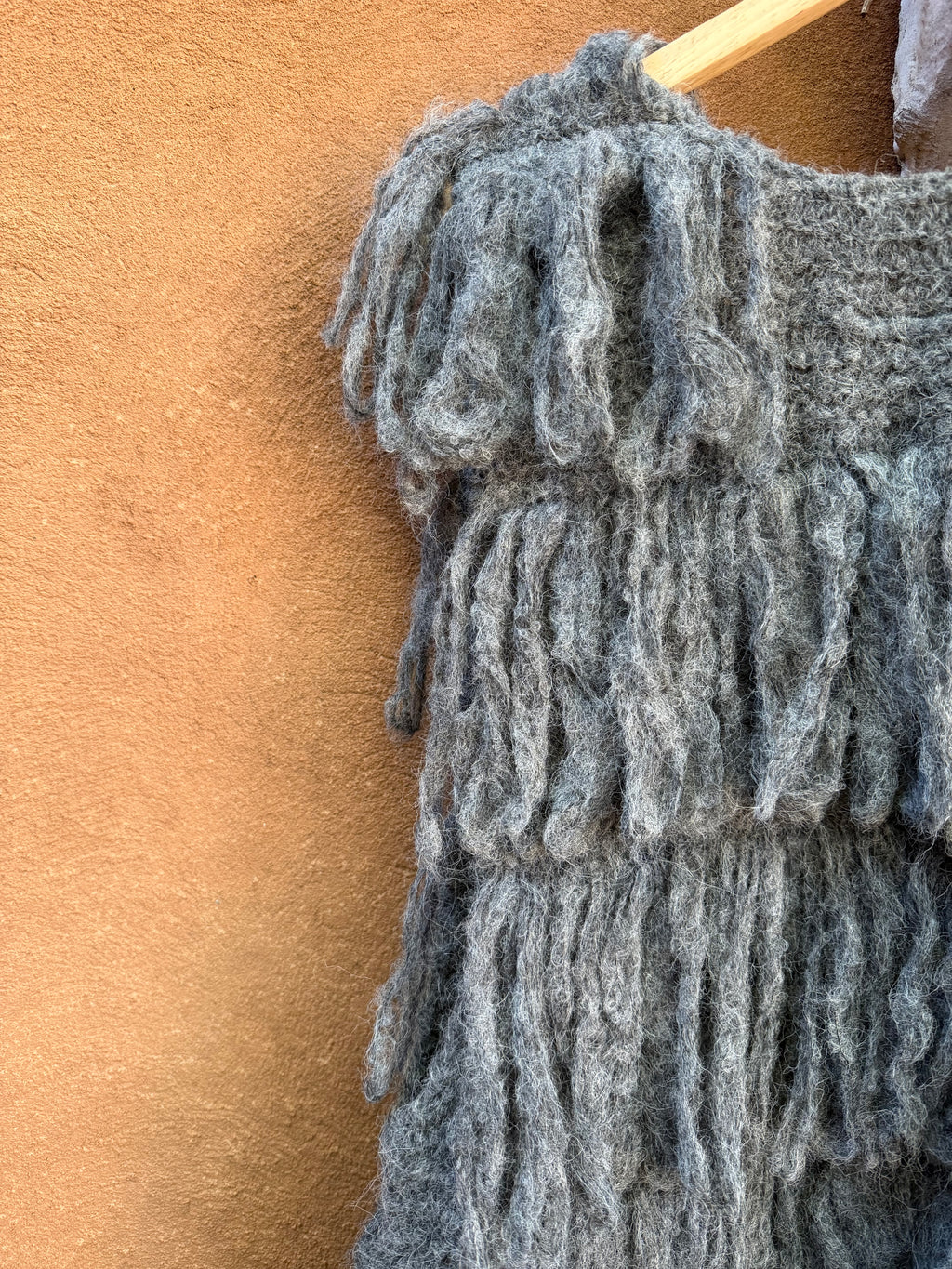 Fringe Vest - Grey - One Size Fits Most
