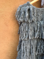Fringe Vest - Grey - One Size Fits Most