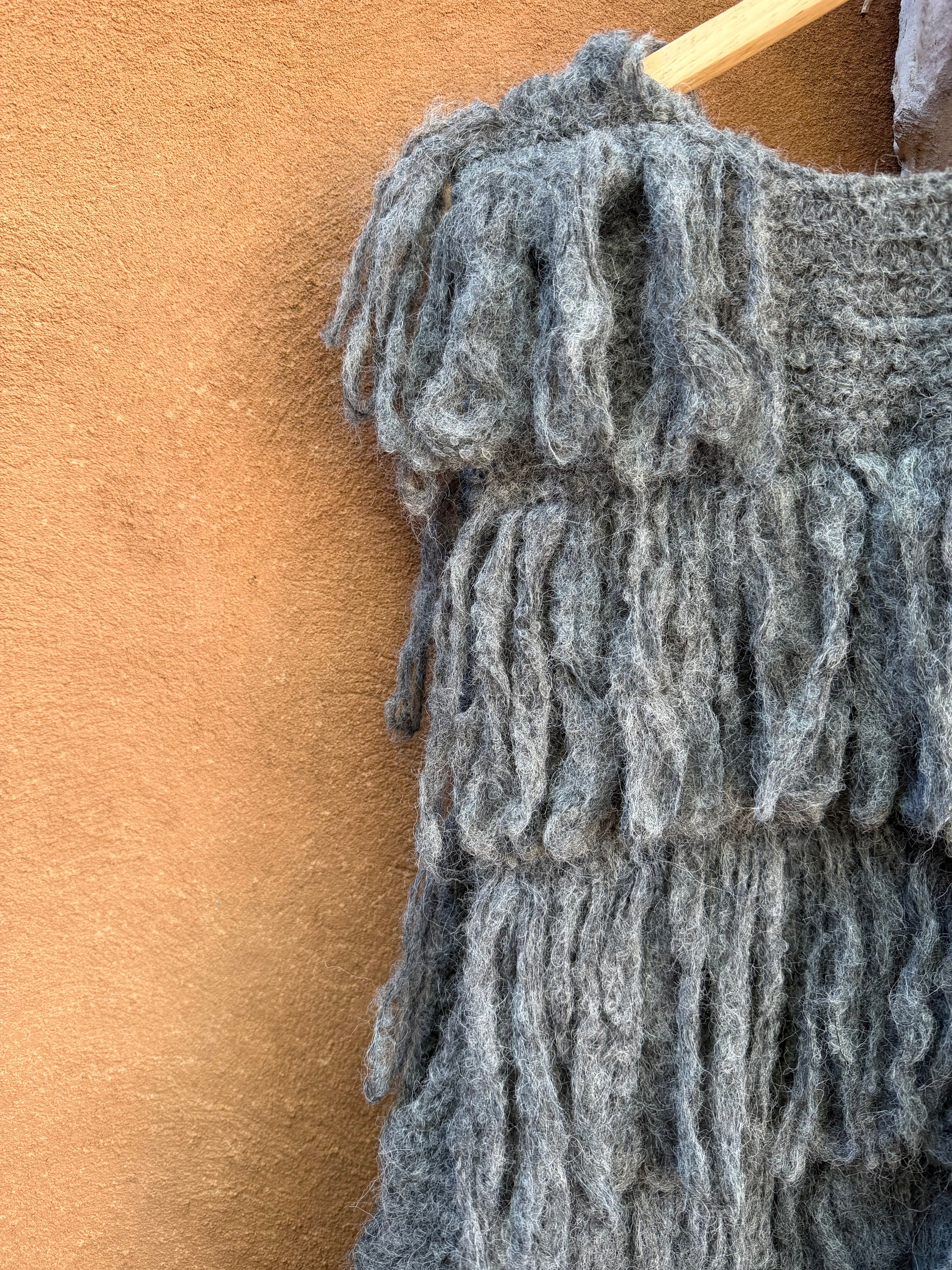 Fringe Vest - Grey - One Size Fits Most