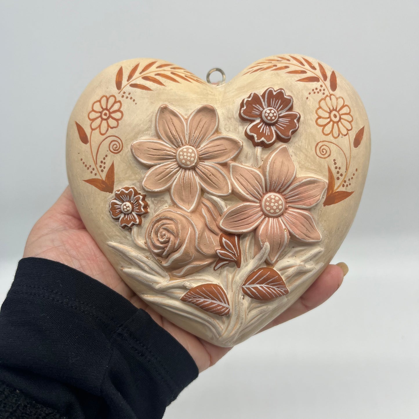 Flower heart- flat ~ folk art