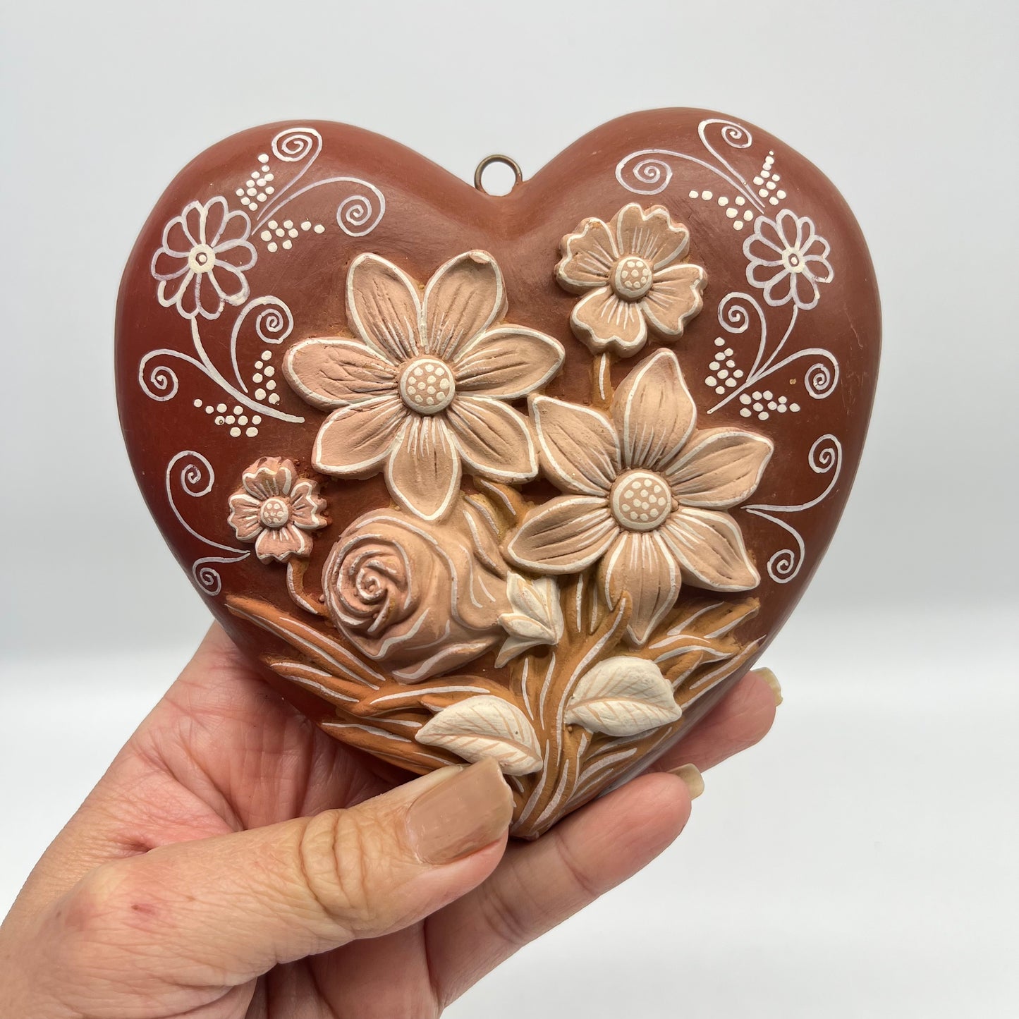 Flower heart- flat ~ folk art