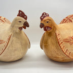 Hen Sculpture • sand and red