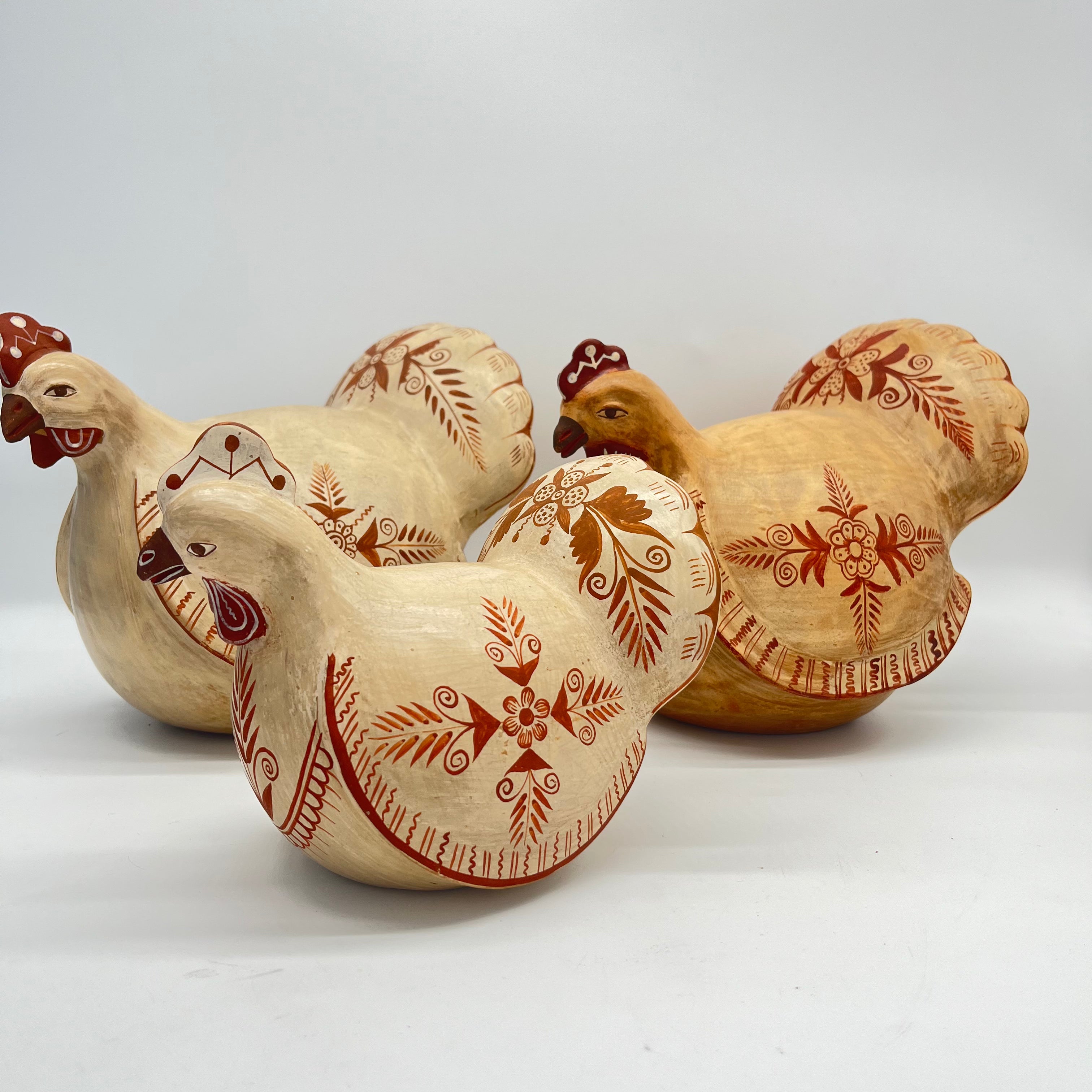 Hen Sculpture • sand and red