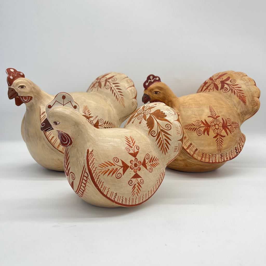 Hen Sculpture • sand and red