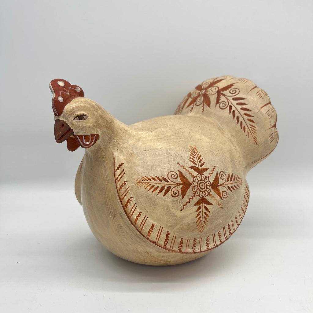 Hen Sculpture • sand and red