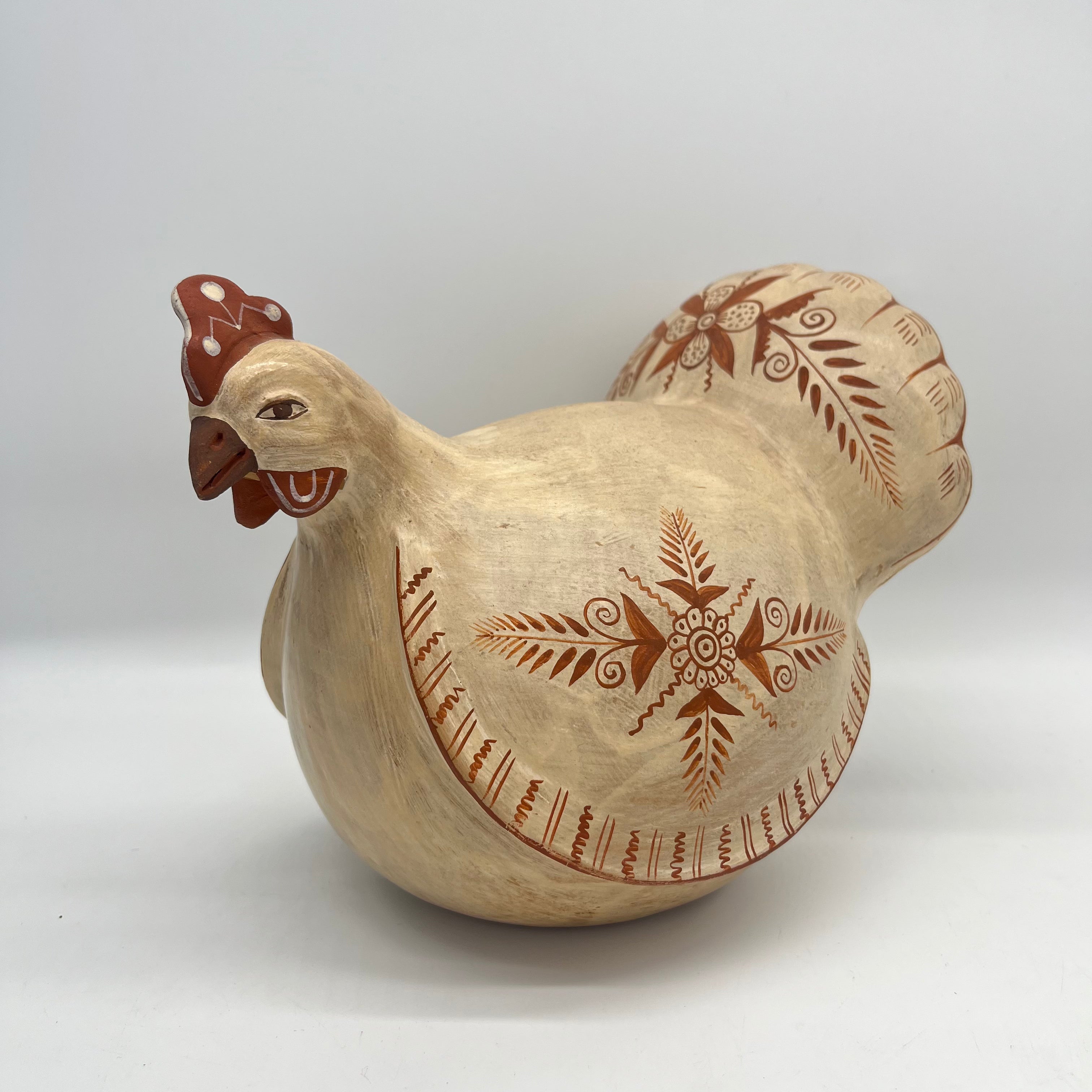 Hen Sculpture • sand and red