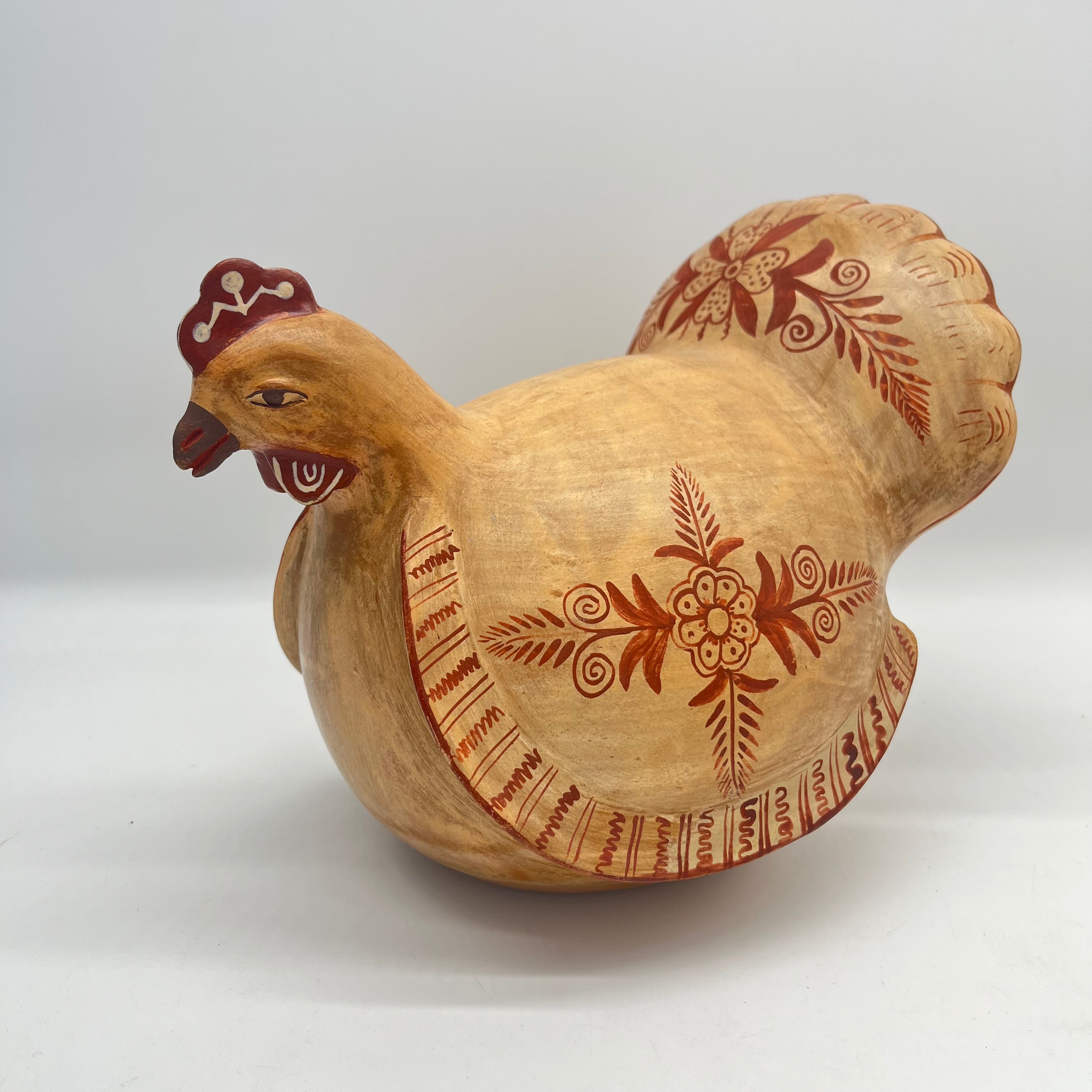 Hen Sculpture • sand and red