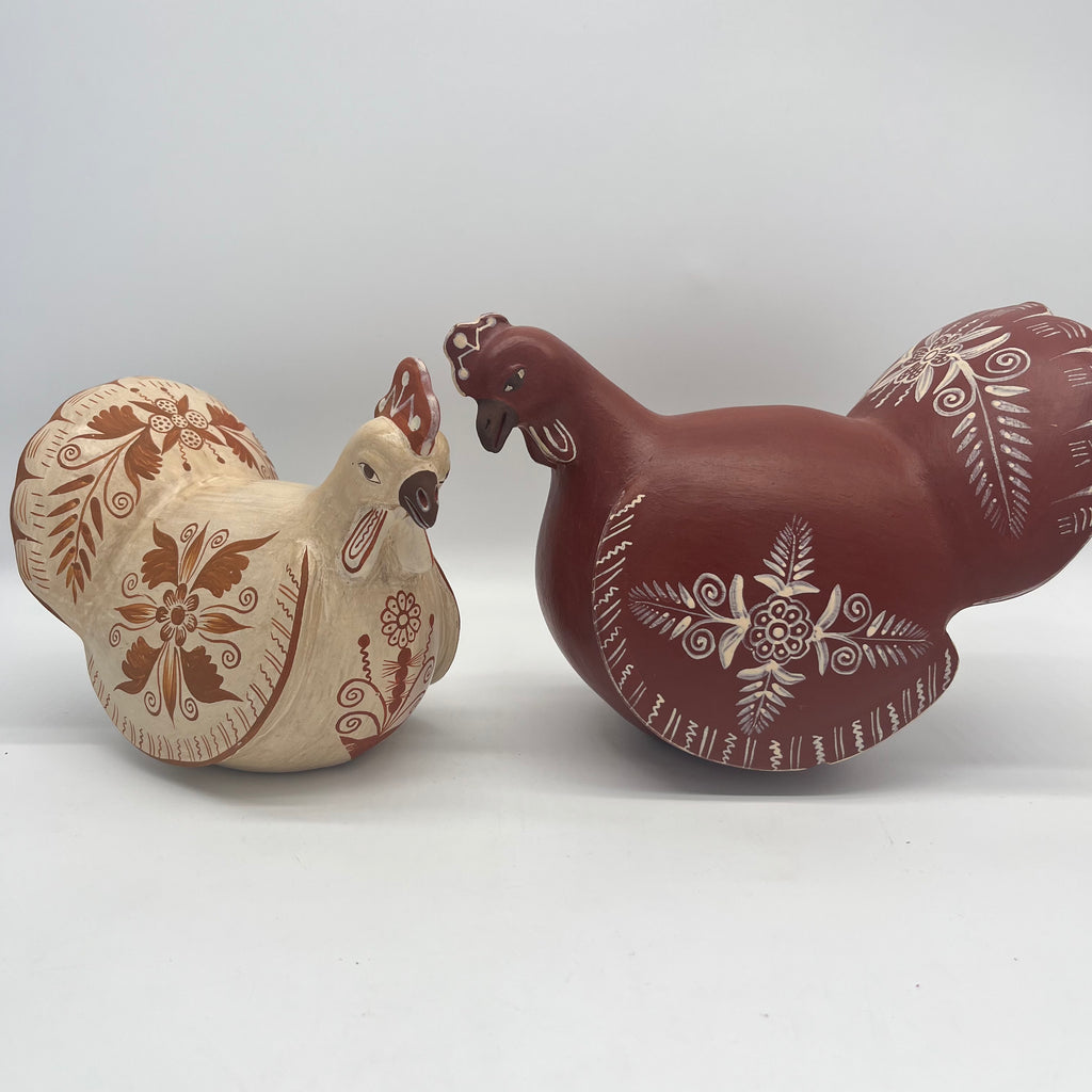 Hen Sculpture • sand and red