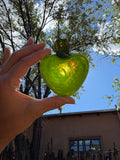Heart Bowl ~ green~ blown glass